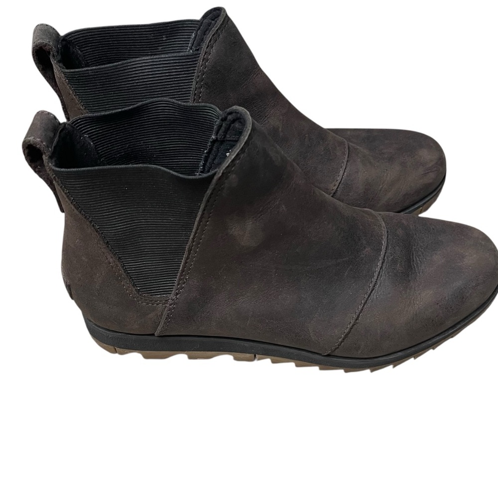 Sorel Harlow Chelsea Brown Ankle Boots Bootie Sneakers Shoes Flats 7